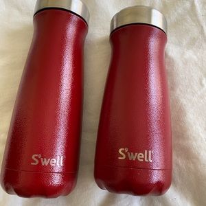 Two Red Traveler Swell Bottles